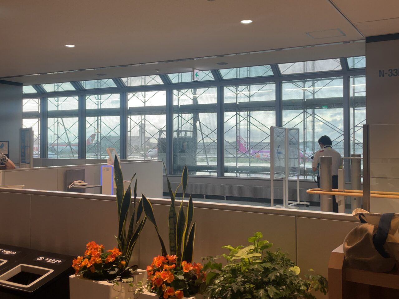 悪天候の空港